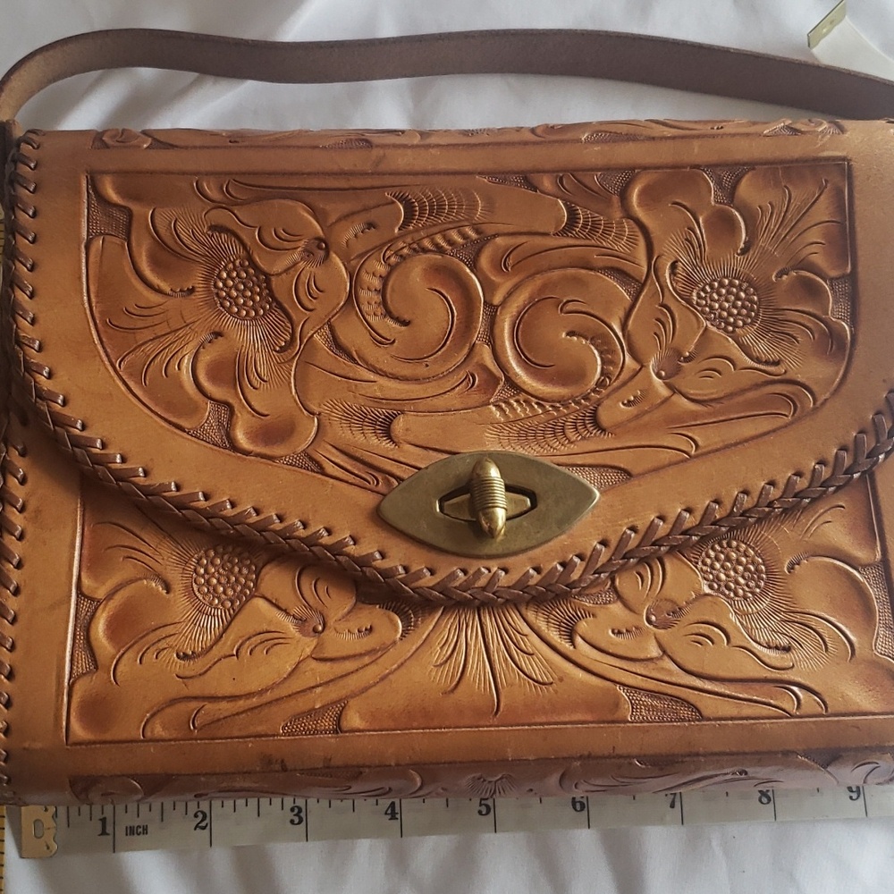 tooled leather purse